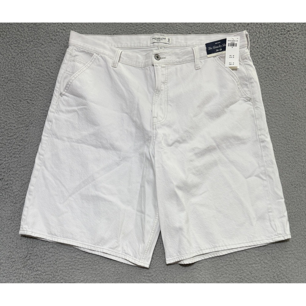 Abercrombie & Fitch The Slouchy Short White Womens Plus Size 18 / 34 Mid Rise